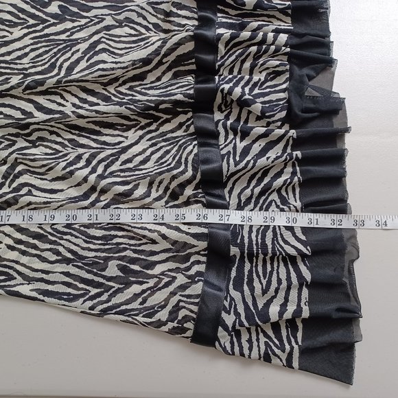 Red Rose Mesh Zebra Print Slip Dress - Picture 14 of 16